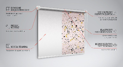 Roller blind for large window Paint stains on a pink background