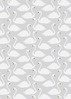 Fabric roller blind Swans