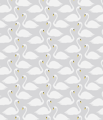 Fabric roller blind Swans