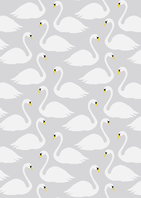 Fabric roller blind Swans