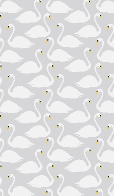 Fabric roller blind Swans