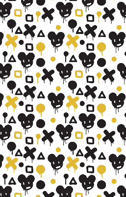 Modern roller blind Black and yellow patterns