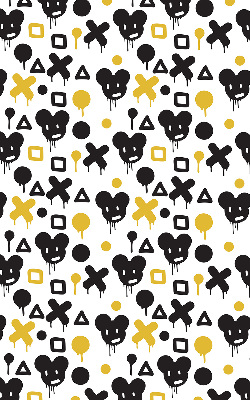 Modern roller blind Black and yellow patterns