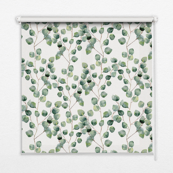 Fabric roller blind Leaves from the branches