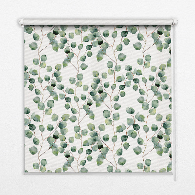 Fabric roller blind Leaves from the branches