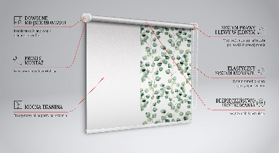 Fabric roller blind Leaves from the branches