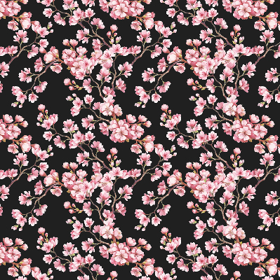 Roller blind for large window Flowers from the tree