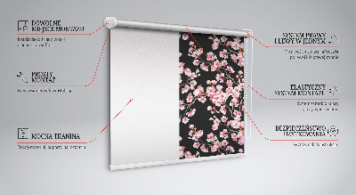 Roller blind for large window Flowers from the tree