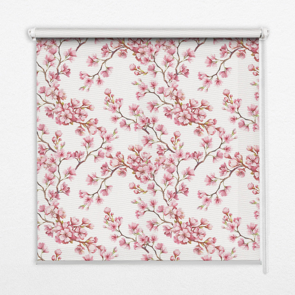 Fabric roller blind Pink lily