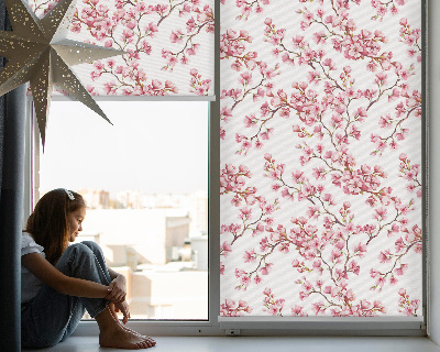 Fabric roller blind Pink lily