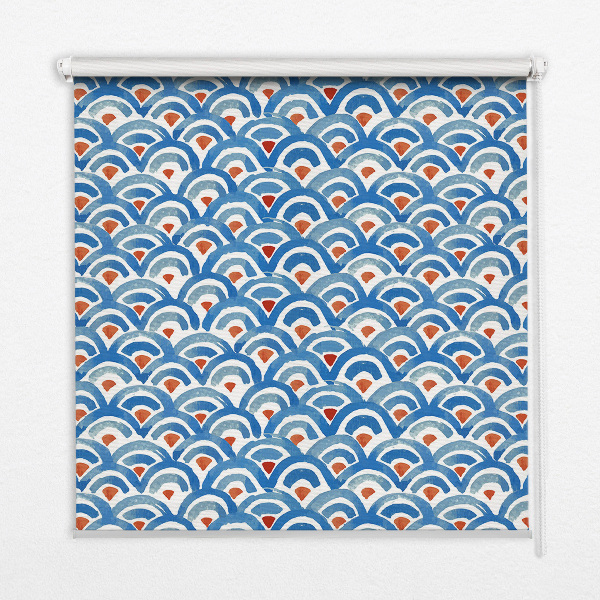 Modern roller blind Colorful scales