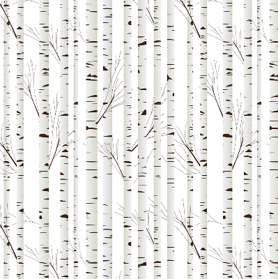 Roller blind for large window Birches