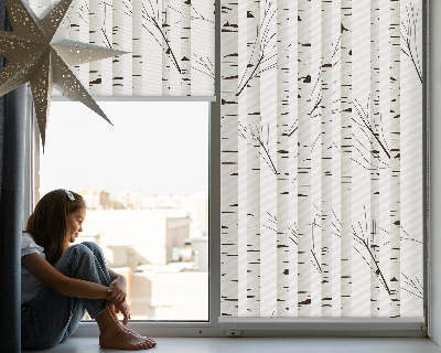 Roller blind for large window Birches