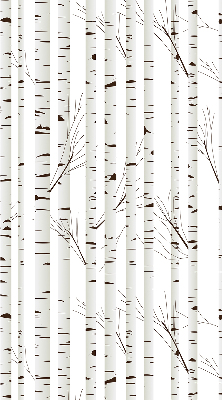 Roller blind for large window Birches