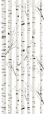 Roller blind for large window Birches