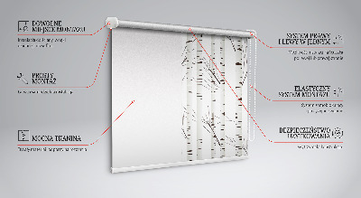 Roller blind for large window Birches