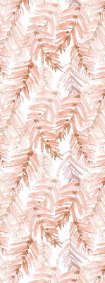 Fabric roller blind Pink leaves