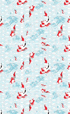 Modern roller blind Fish in the water