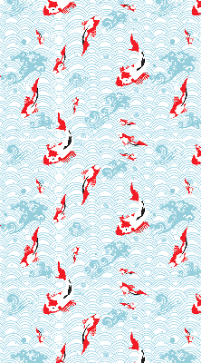 Modern roller blind Fish in the water