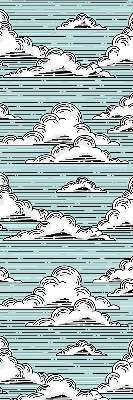 Roller blind for large window Clouds