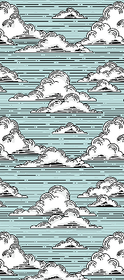 Roller blind for large window Clouds