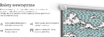 Roller blind for large window Clouds