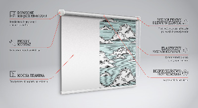 Roller blind for large window Clouds