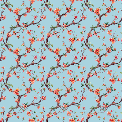Roller blind for large window Flower buds from trees