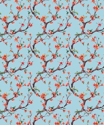 Roller blind for large window Flower buds from trees