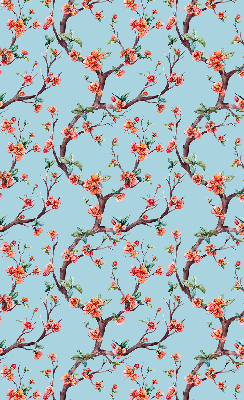 Roller blind for large window Flower buds from trees