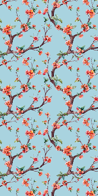 Roller blind for large window Flower buds from trees