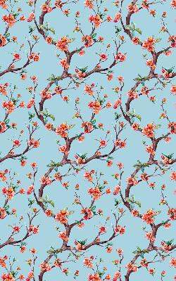 Roller blind for large window Flower buds from trees