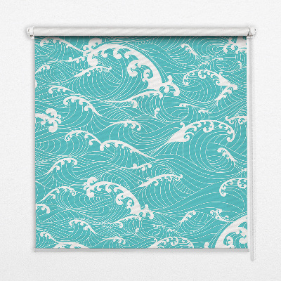 Fabric roller blind Waves