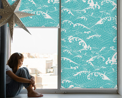 Fabric roller blind Waves