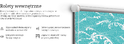 Fabric roller blind Waves