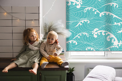 Fabric roller blind Waves
