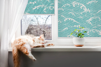 Fabric roller blind Waves