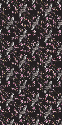 Modern roller blind Herons and flowers