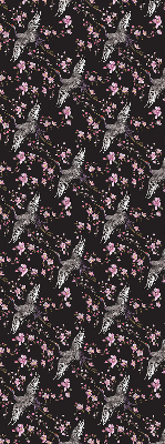 Modern roller blind Herons and flowers
