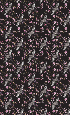 Modern roller blind Herons and flowers