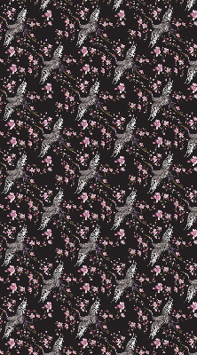 Modern roller blind Herons and flowers