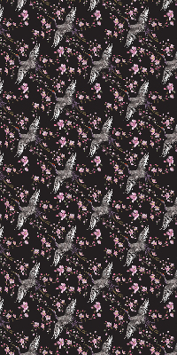 Modern roller blind Herons and flowers