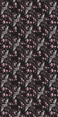 Modern roller blind Herons and flowers