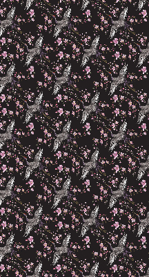 Modern roller blind Herons and flowers
