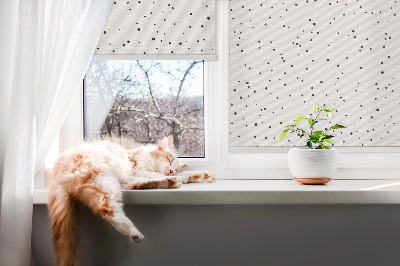 Roller blind for large window Dots