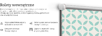 Fabric roller blind Beige pattern