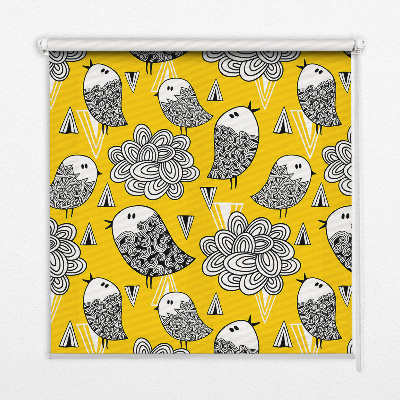 Roller blind for large window Birds