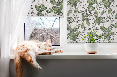 Fabric roller blind Plants