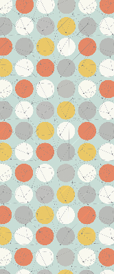 Roller blind for large window Dots connected by lines on circles