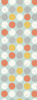 Roller blind for large window Dots connected by lines on circles